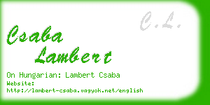 csaba lambert business card